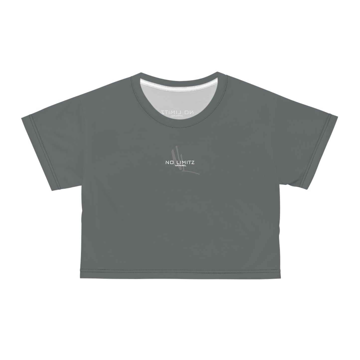 NL Womens Dark Grey Silk Crop Tee