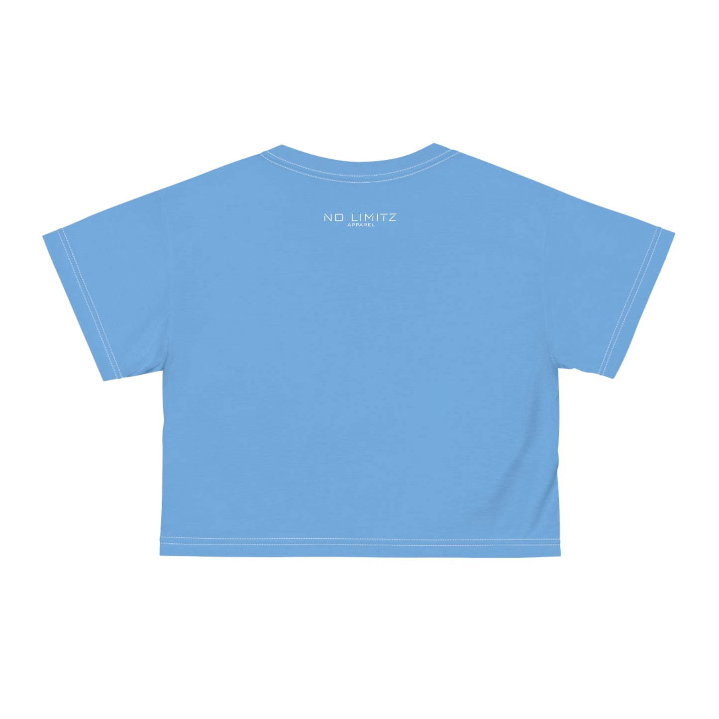 NL Womens SKY BLUE Silk Crop Tee