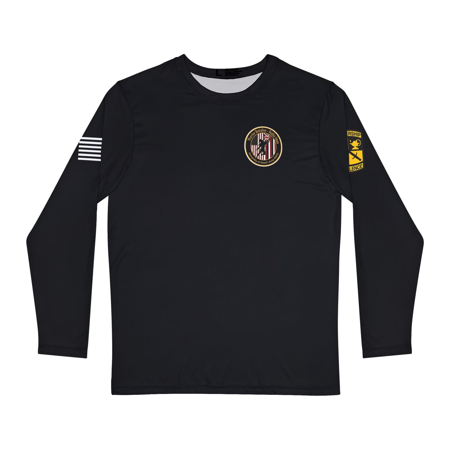 University of Hawaii Army ROTC Black Silk Long Sleeve PT Shirt V1