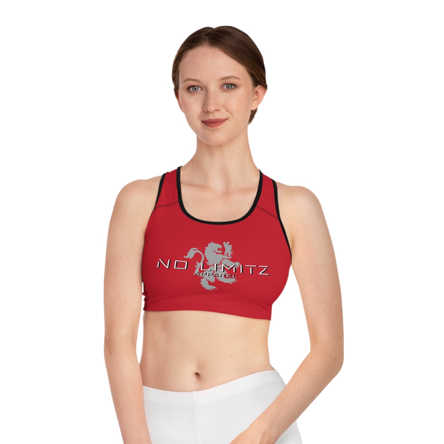 NO LIMITZ Women's Red Sports Bra
