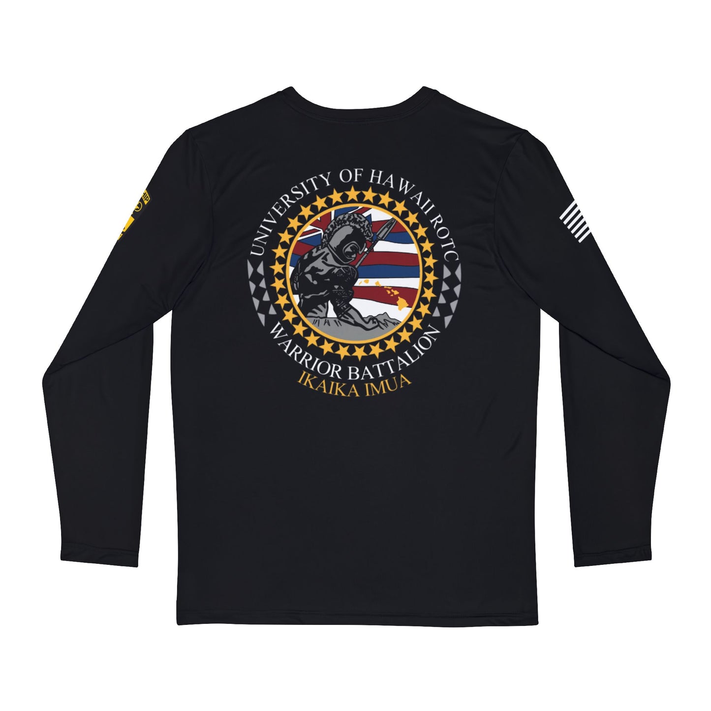 University of Hawaii Army ROTC Black Silk Long Sleeve PT Shirt V1