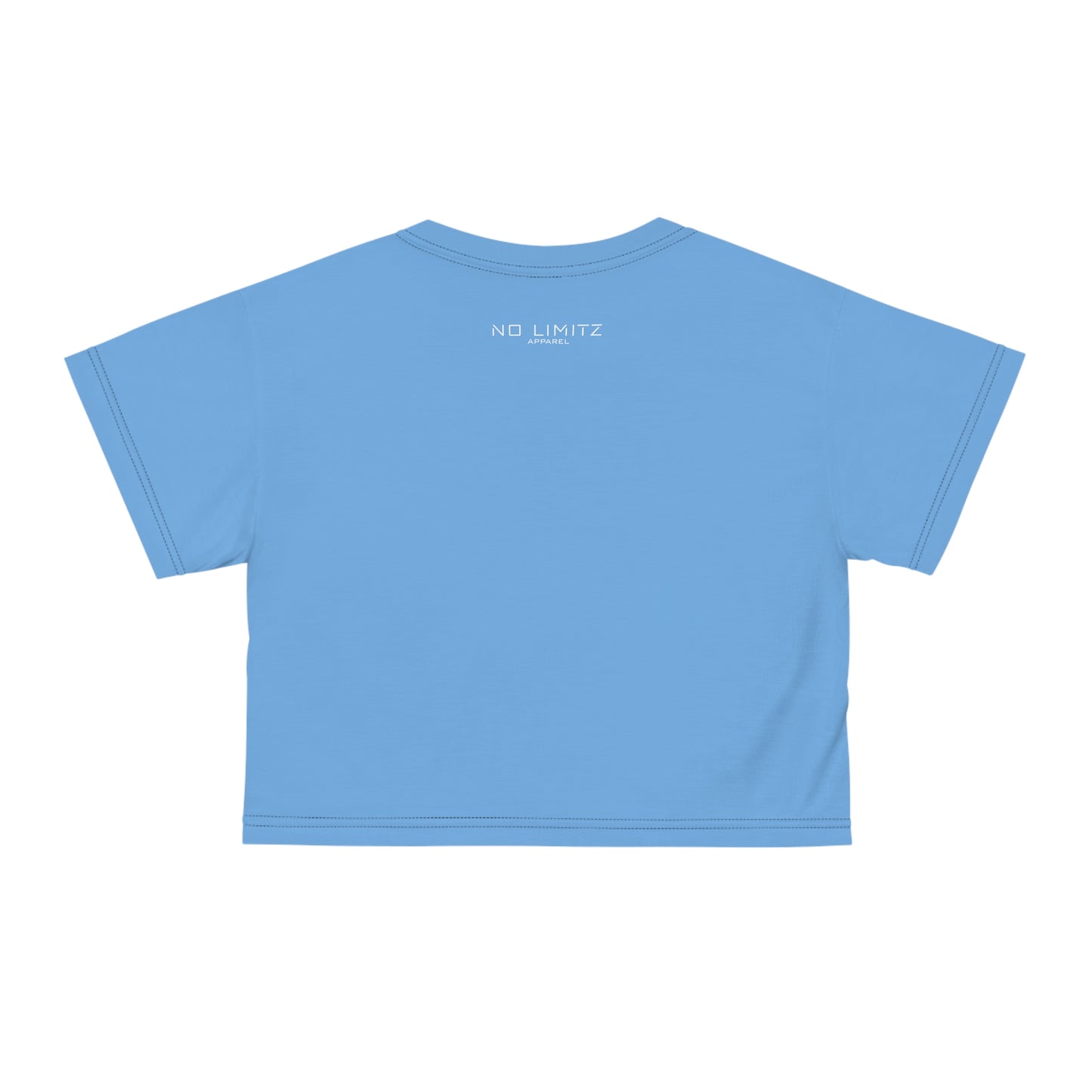 NL Womens SKY BLUE Silk Crop Tee