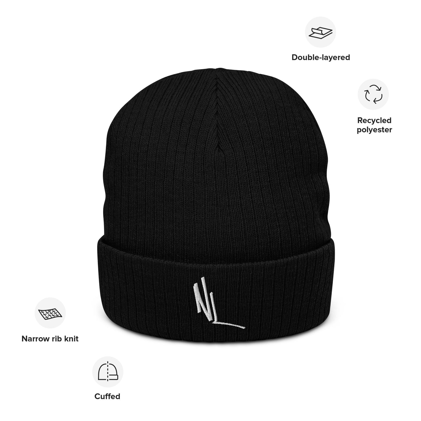 Ribbed knit beanie