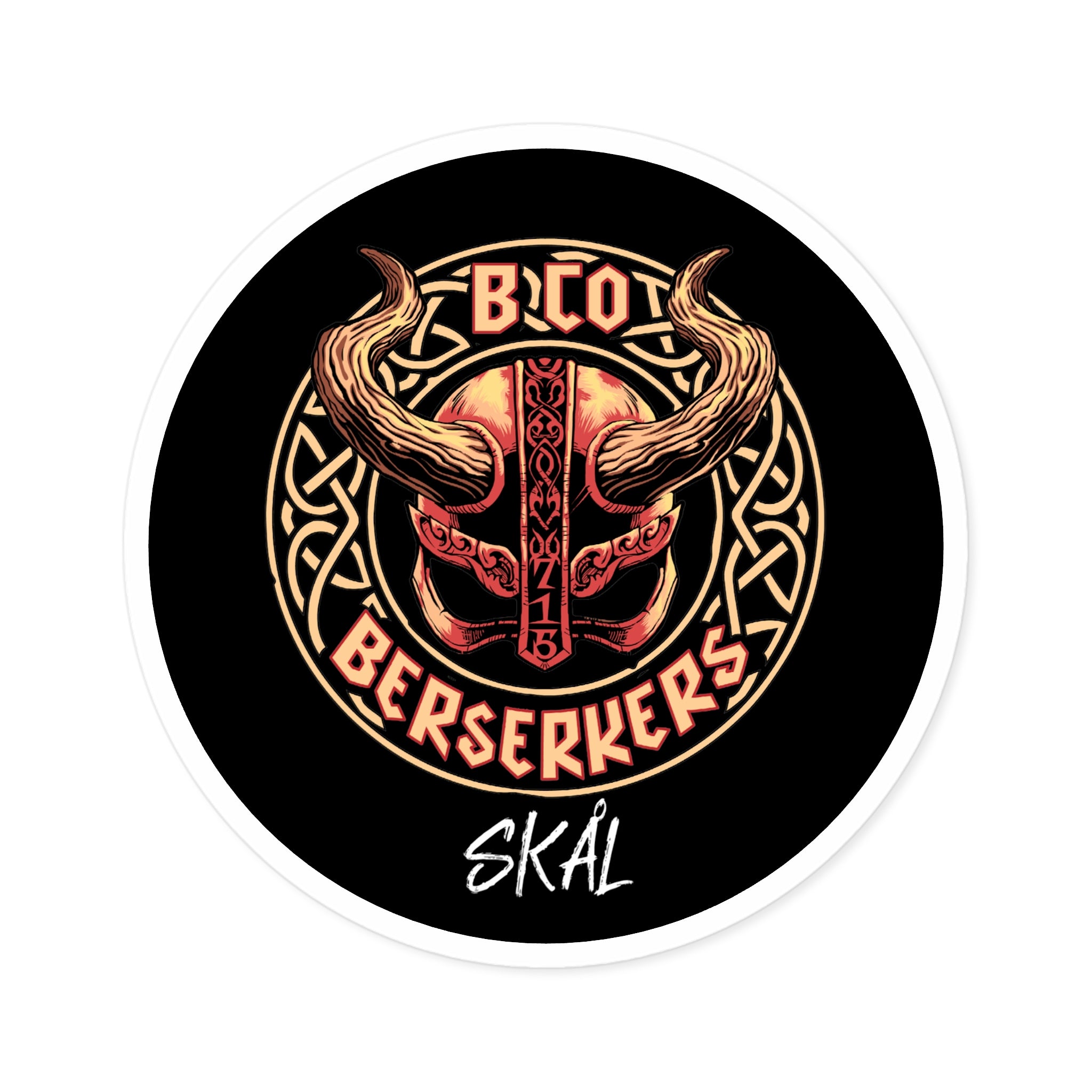 715 Berserkers Round Sticker