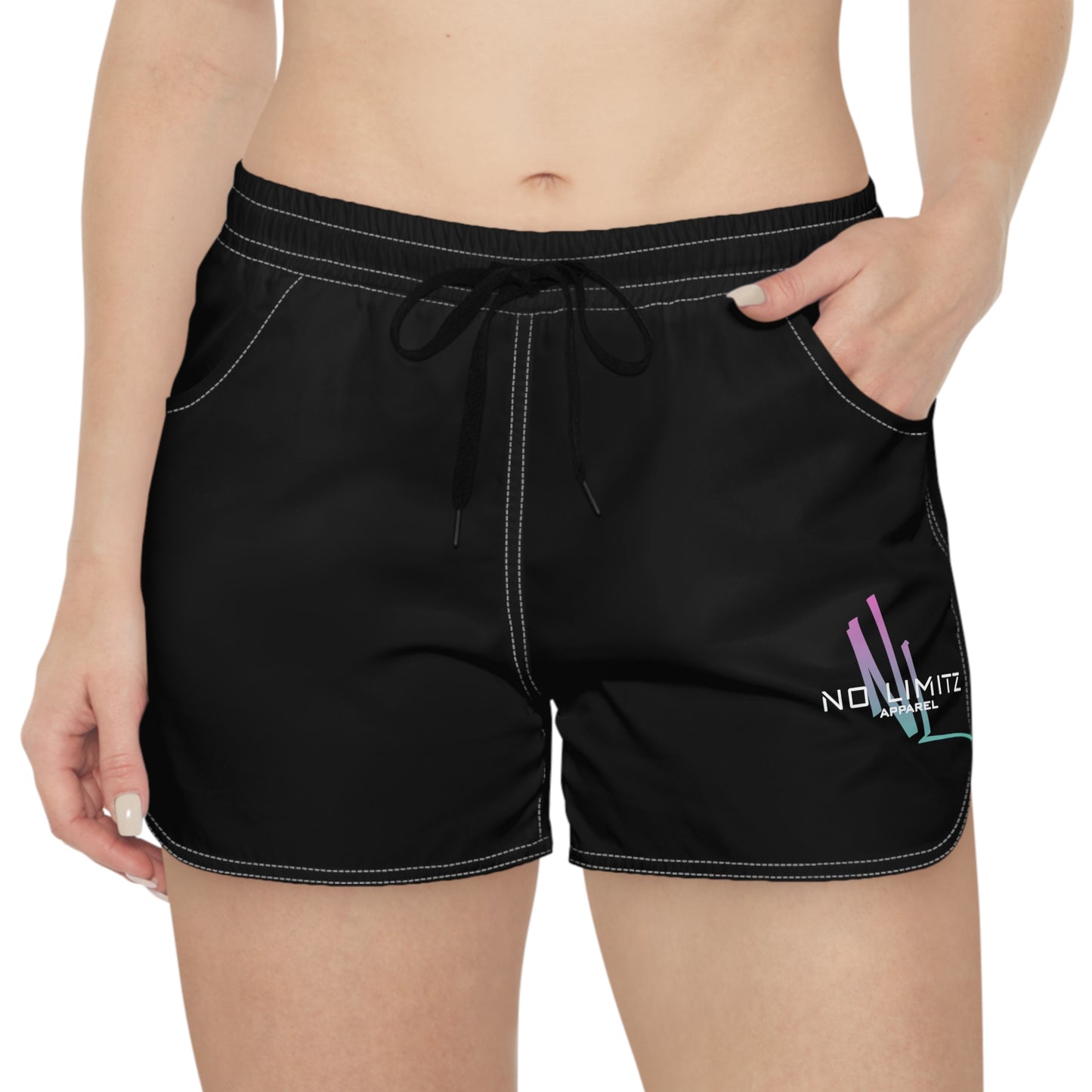 NL Women's Black Casual Shorts