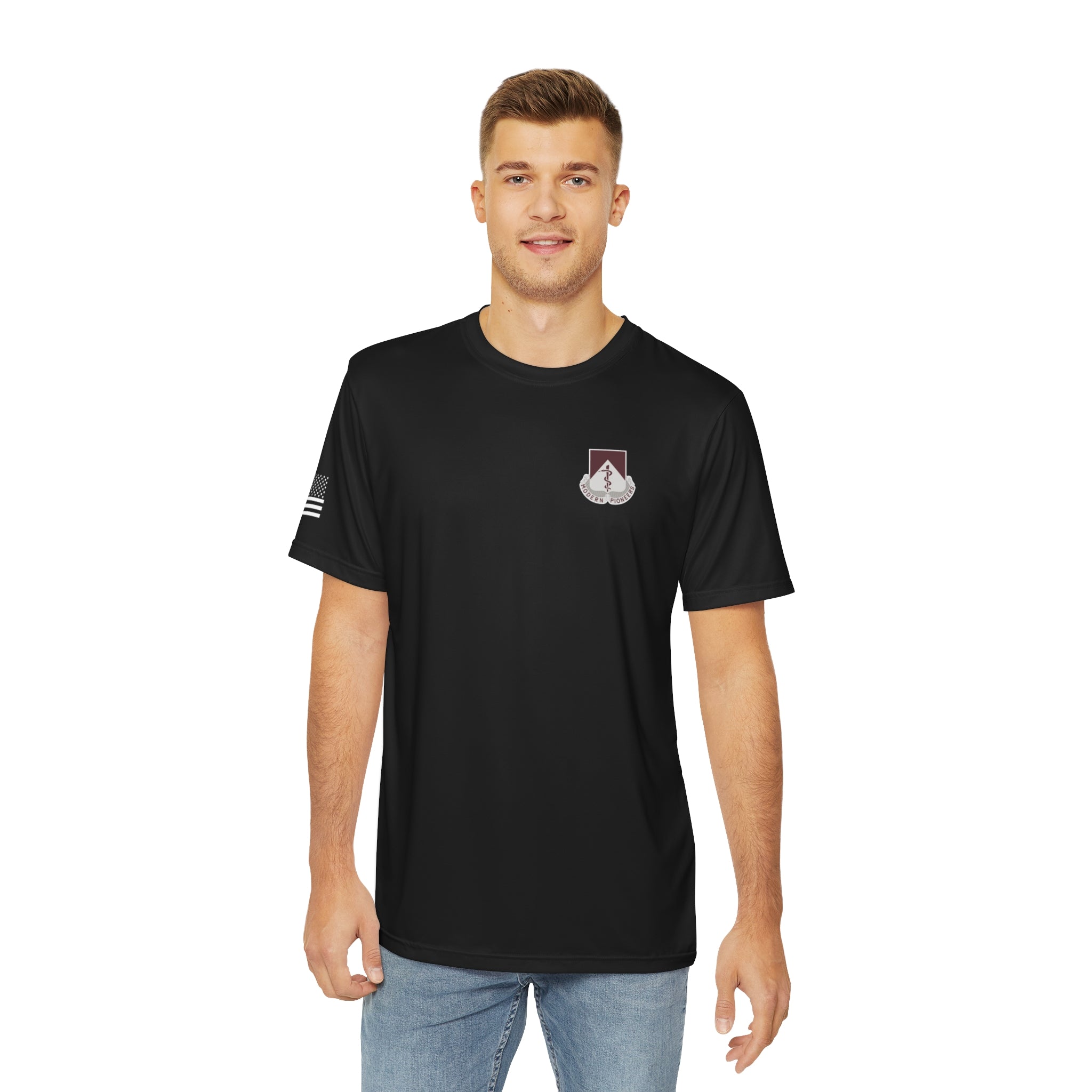 Modern Pioneer 1st Armored Division BW DRI FIT Shirt