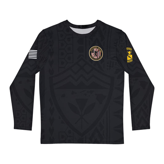 University of Hawaii Army ROTC Black Silk Long Sleeve PT Shirt V2