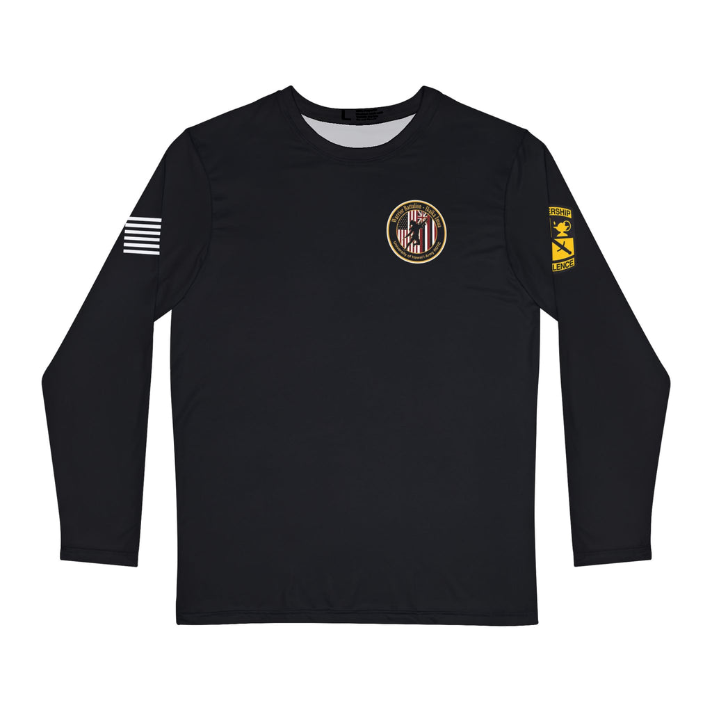 University of Hawaii Army ROTC Black Silk Long Sleeve PT Shirt V1