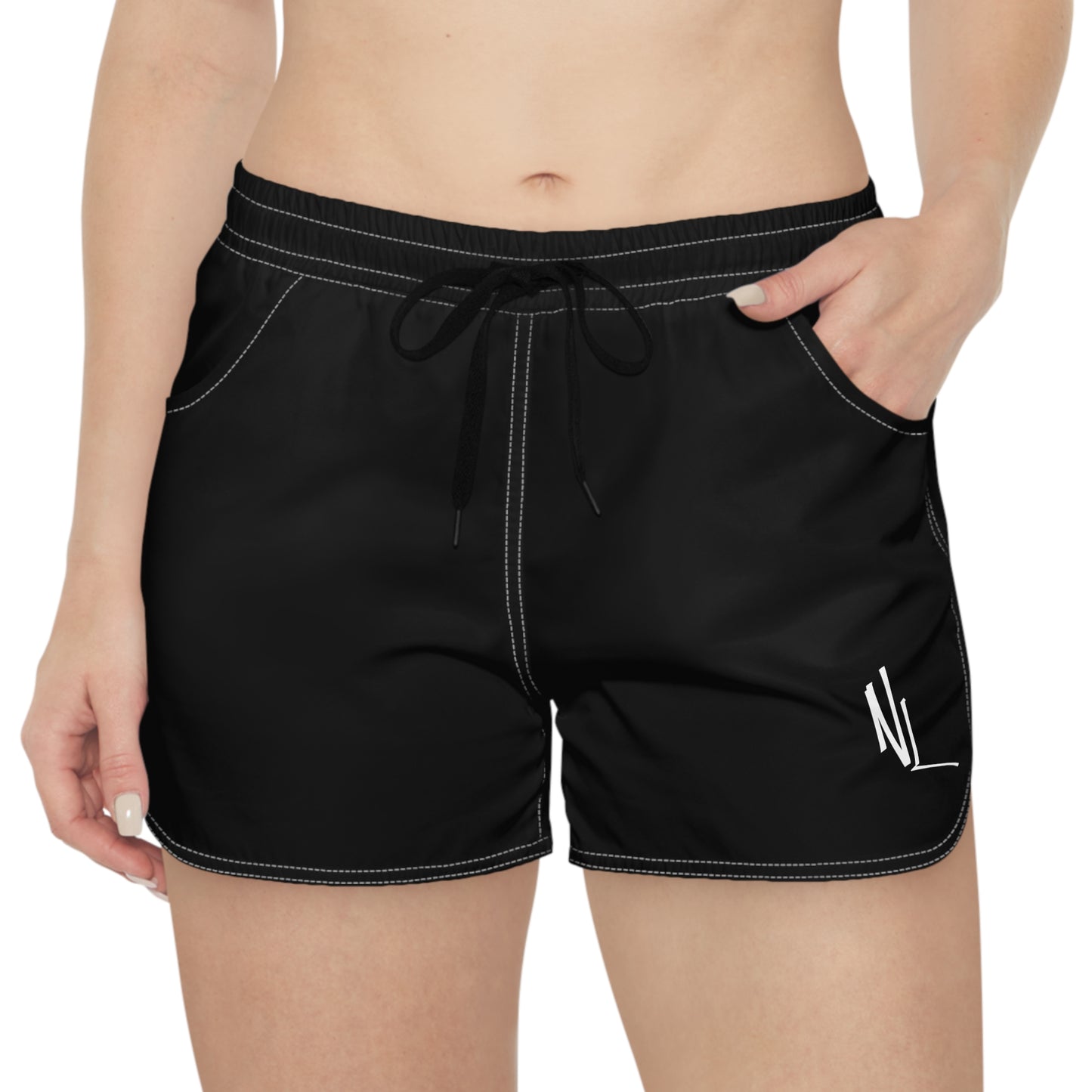 NL Women's Black Casual Shorts