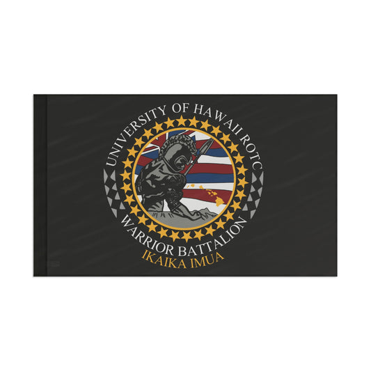 University of Hawaii Army ROTC Black Flag (Single Side)