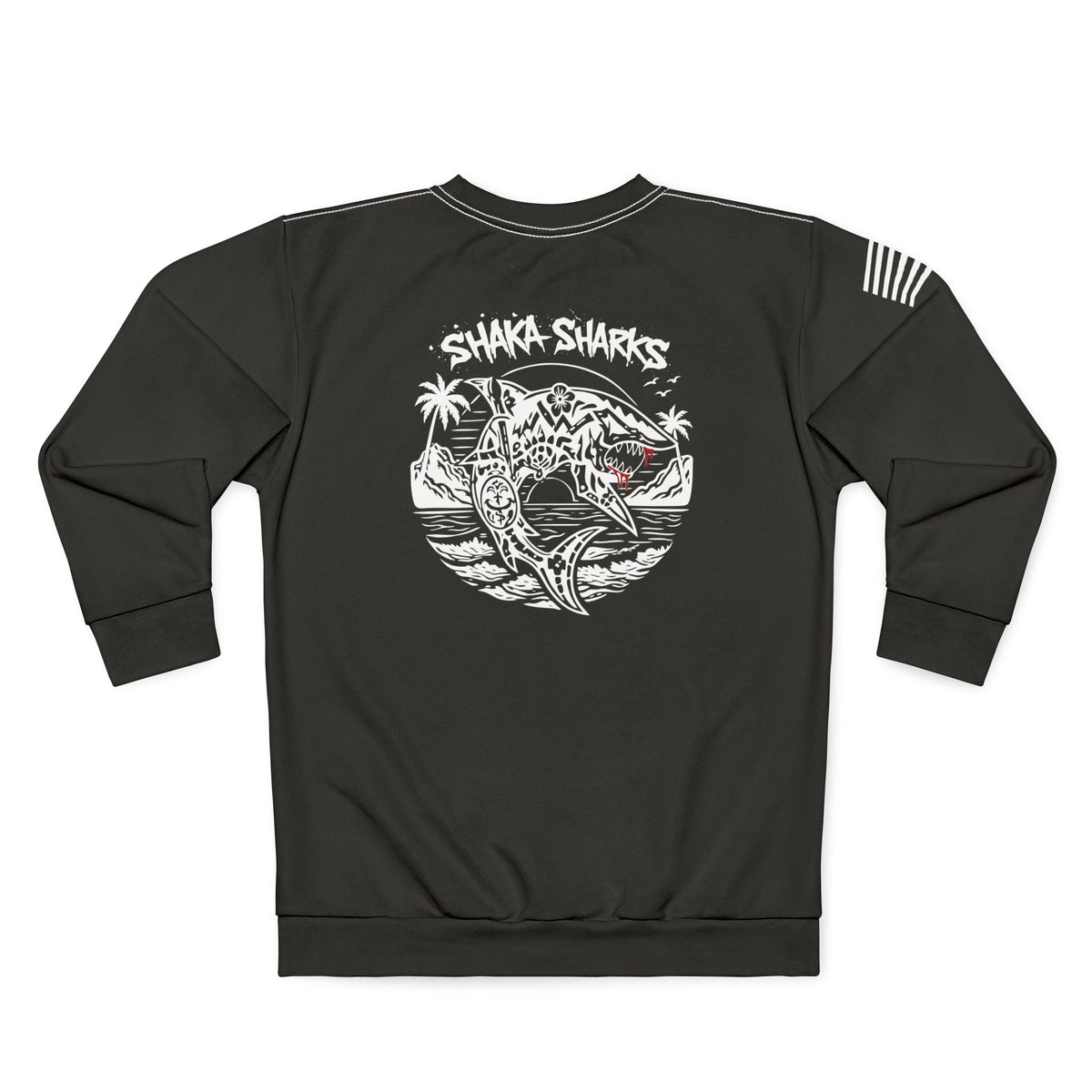 Shaka Sharks Graphic Sweatshirt — Vintage Surf Shark Crewneck