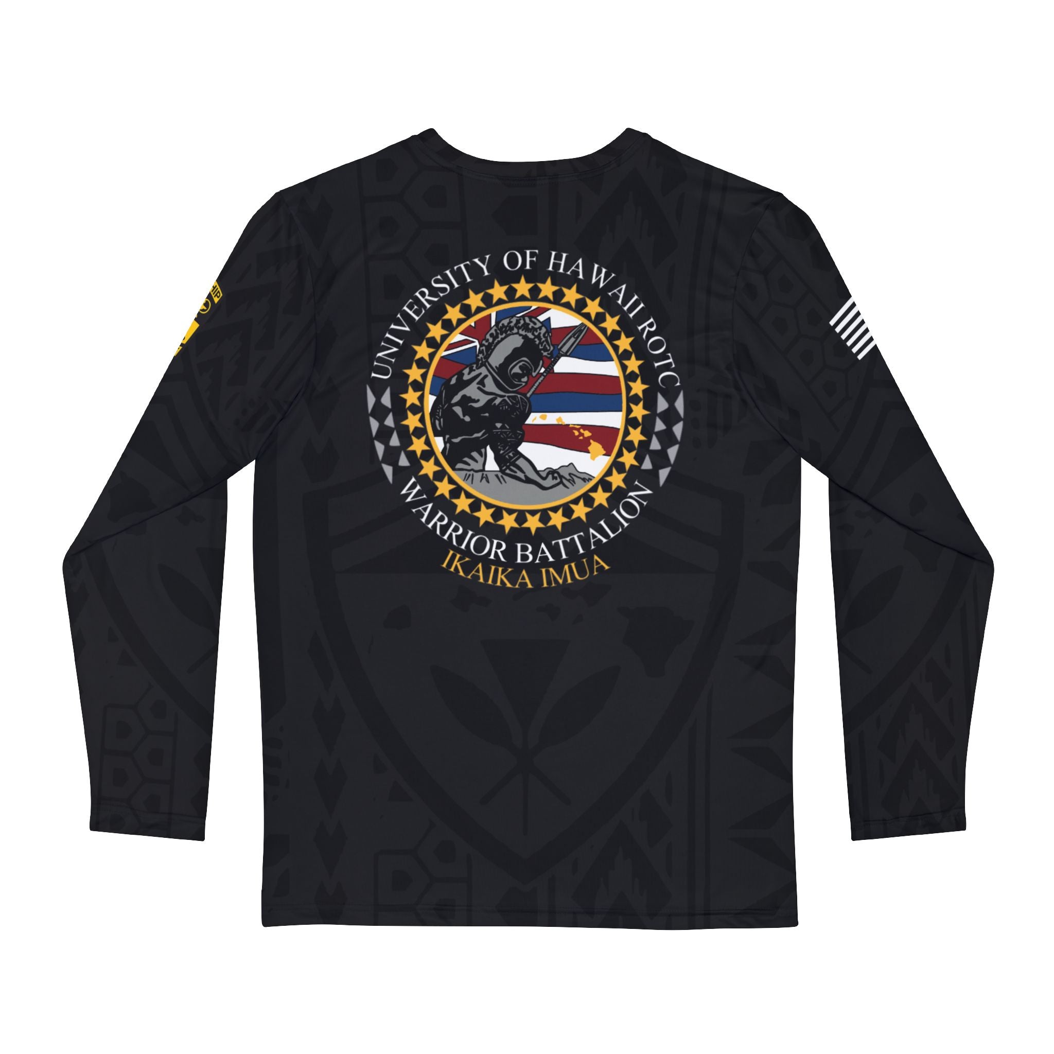 University of Hawaii Army ROTC Black Silk Long Sleeve PT Shirt V2