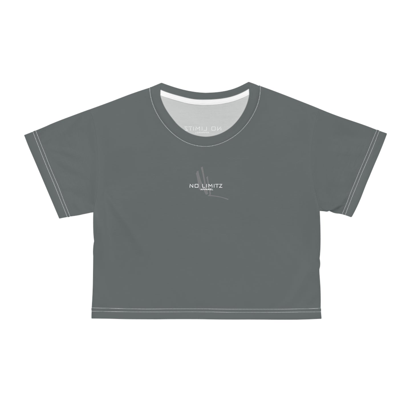 NL Womens Dark Grey Silk Crop Tee