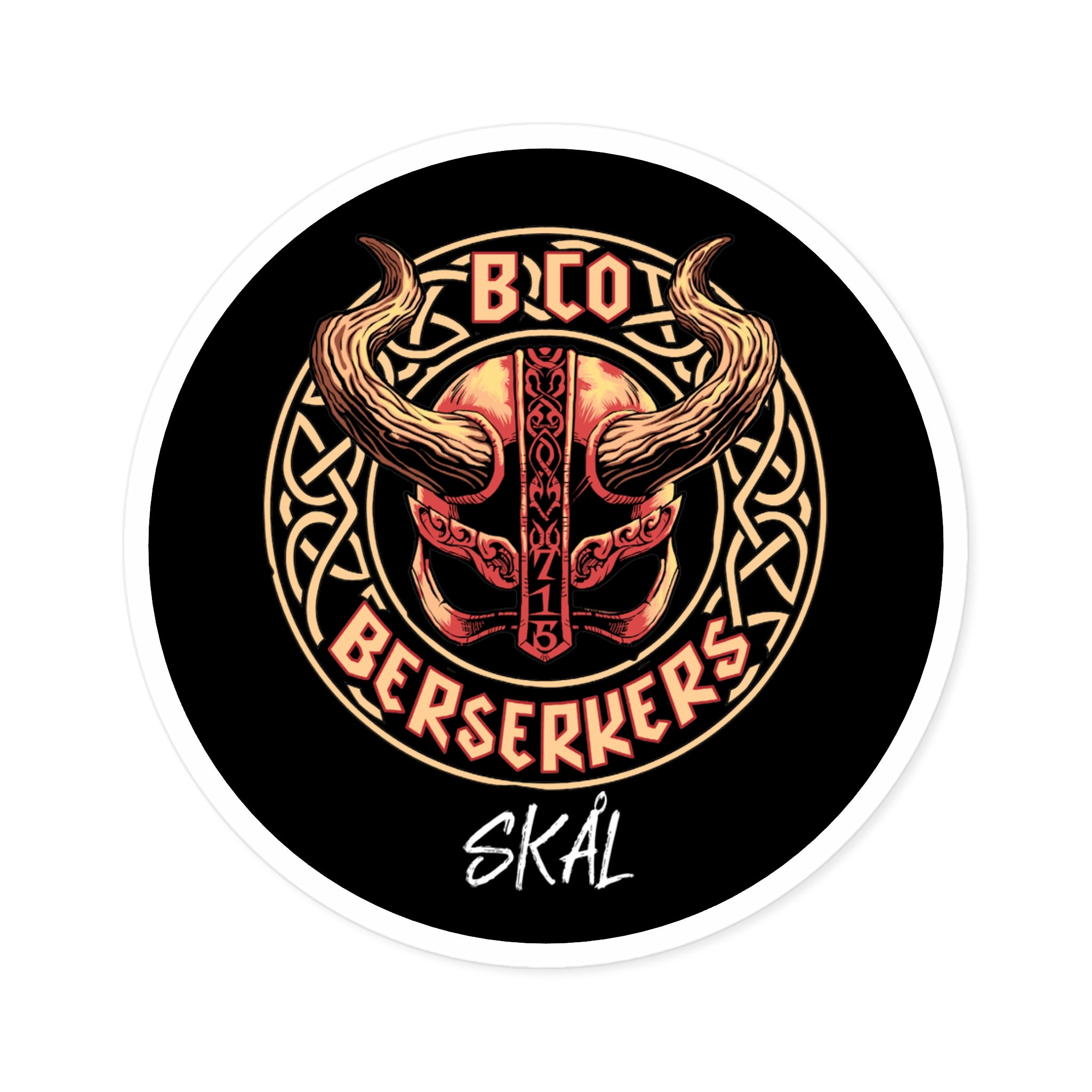 715 Berserkers Round Sticker