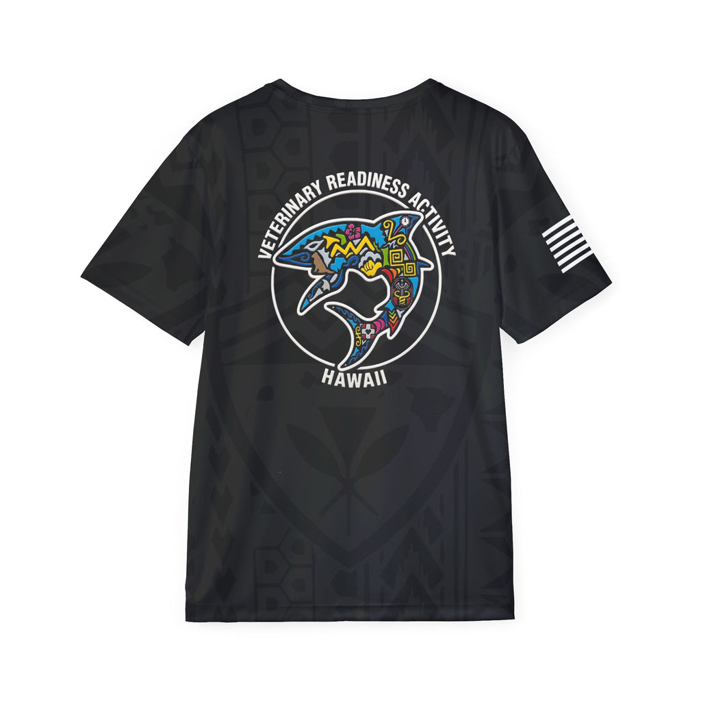 Shaka Sharks Black Silk Tribal PT Shirt V4