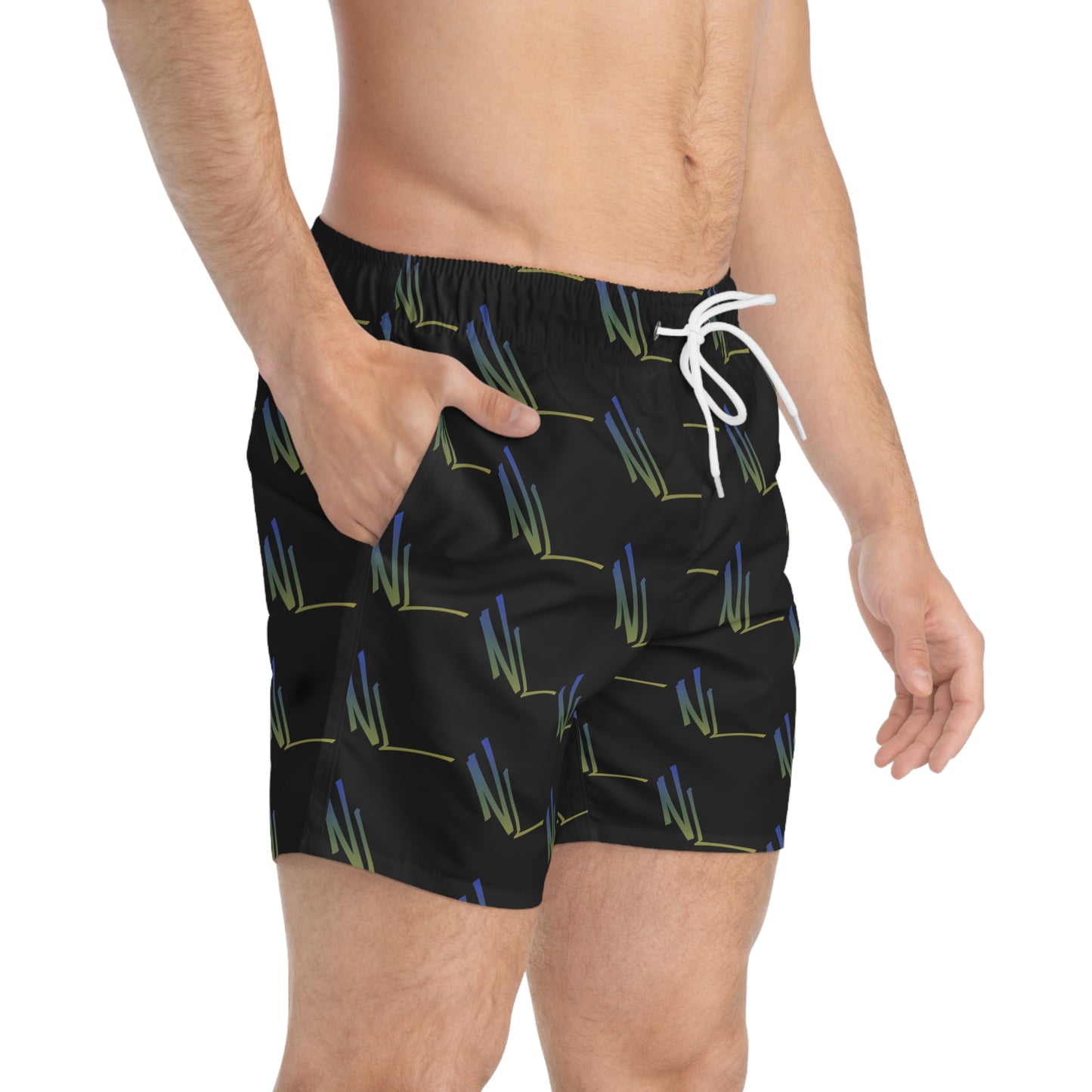 NL Candy Black Swim Trunks