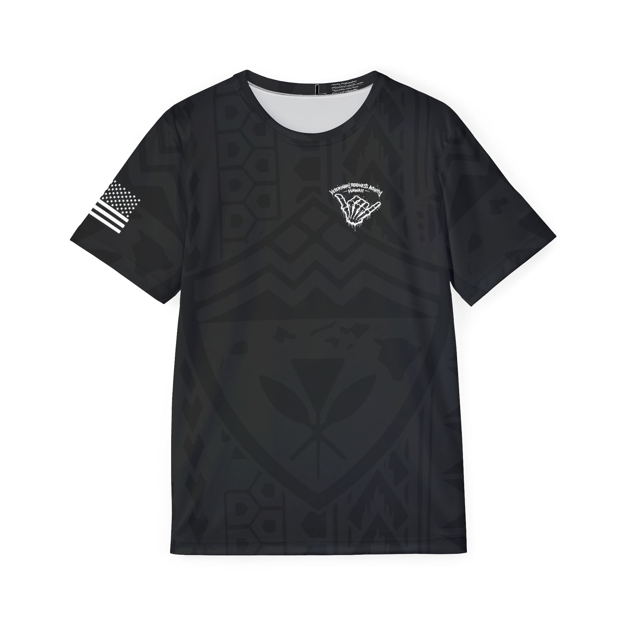 Shaka Sharks Black Silk Tribal PT Shirt V5