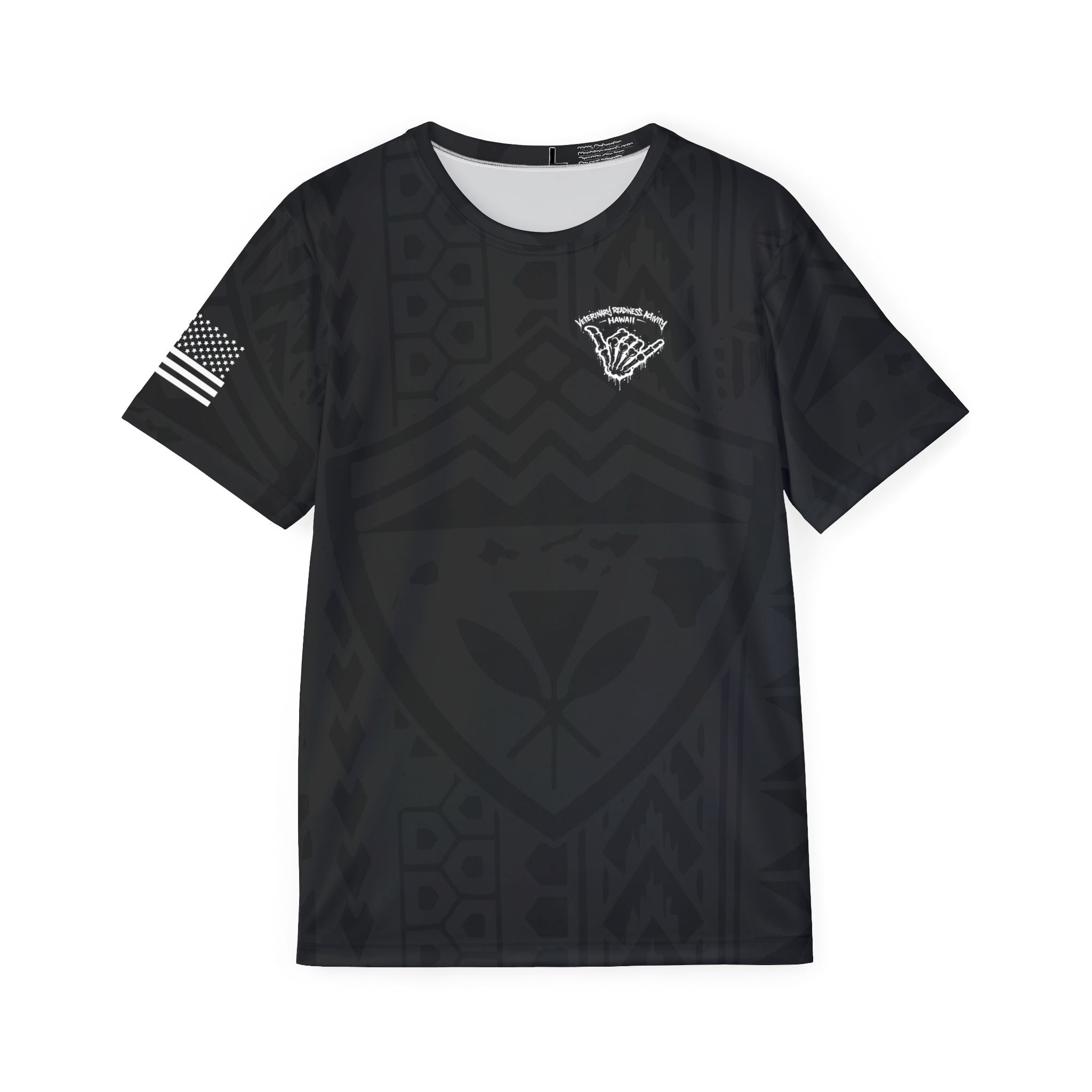 Shaka Sharks Black Silk Tribal PT Shirt