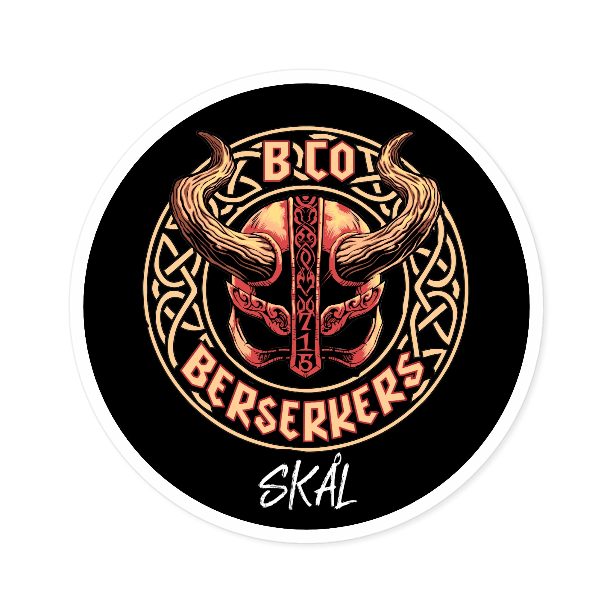 715 Berserkers Round Sticker