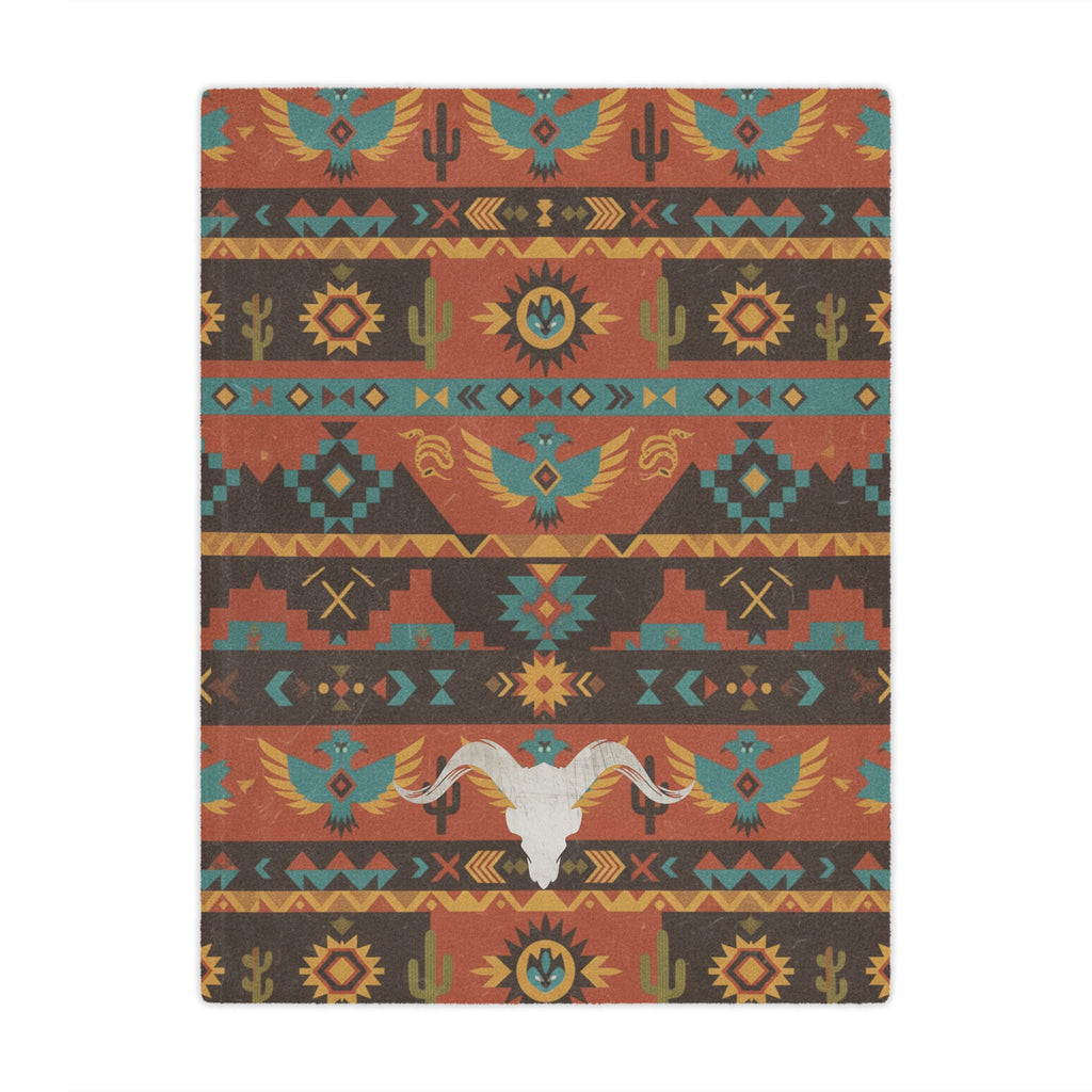 Rustic Southwestern Aztec Blanket with Logo