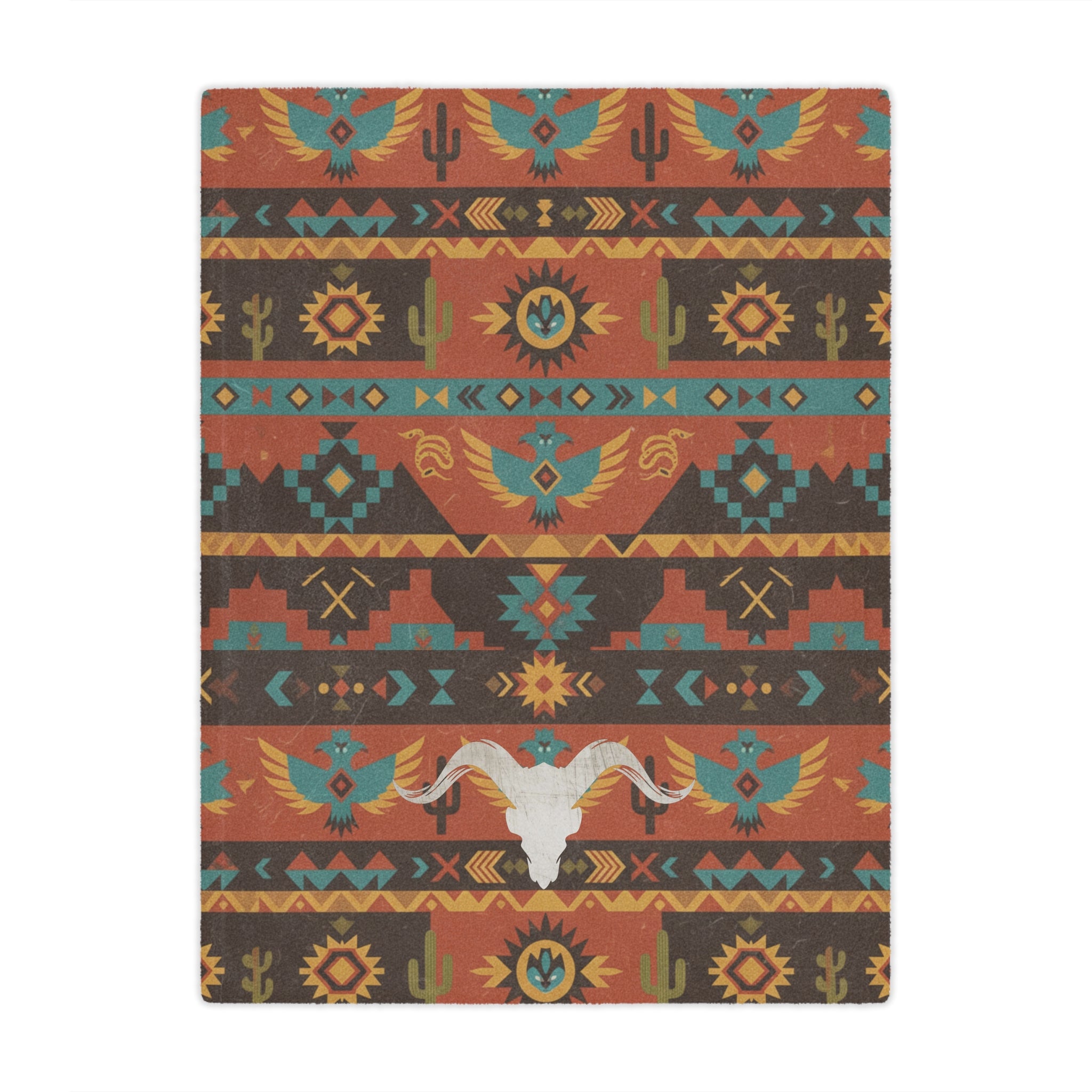 Rustic Southwestern Aztec Blanket with Logo