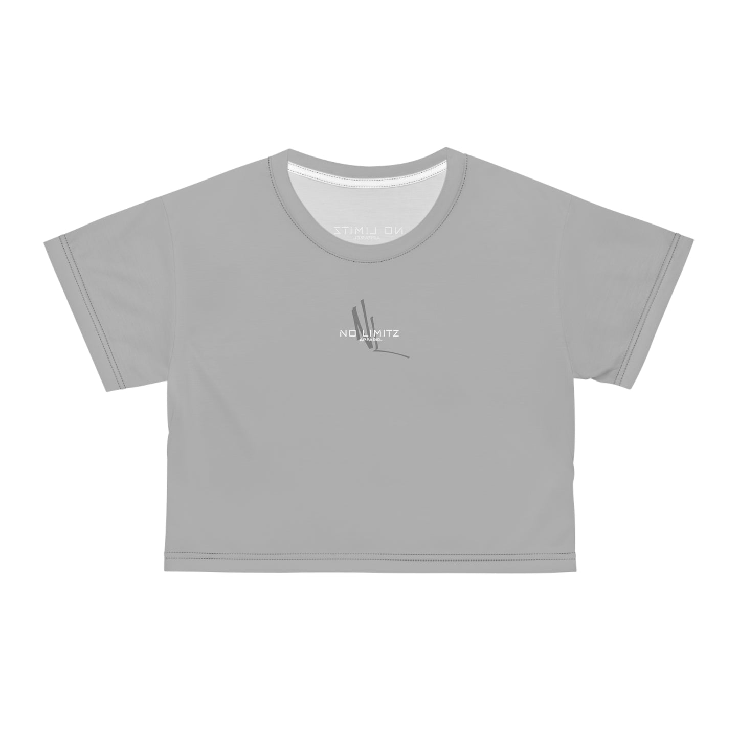 NL Womens Light Grey Silk Crop Tee