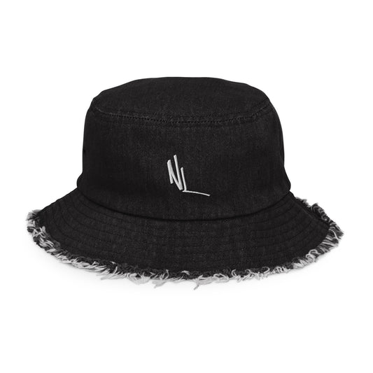 NL Distressed denim bucket hat